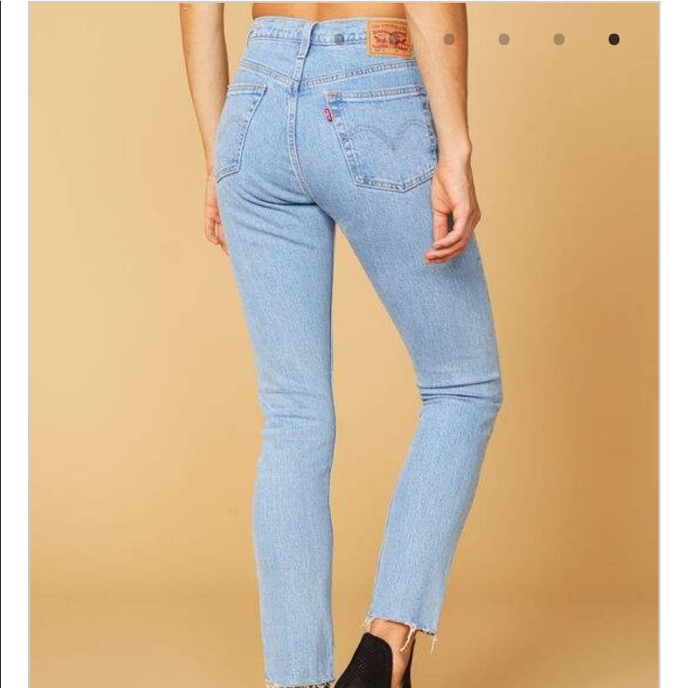 Levi’s 501 high rise skinny jean in tango raw hem - Picture 12 of 16